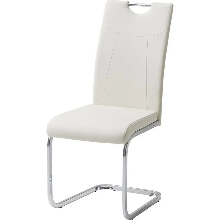 HTI-Living Esszimmerstuhl Esszimmerstuhl Beige Kunstleder Kelly C (Set), Freischwinger Schwingstuhl