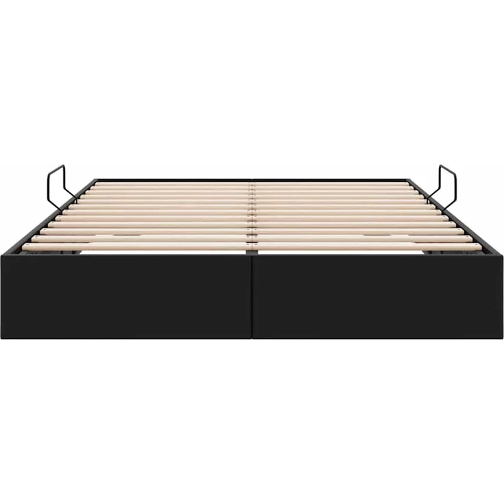 vidaXL Aufbewahrungsbett Schwarz 153 x 203 cm Kunstleder 3369974 – Bild 7