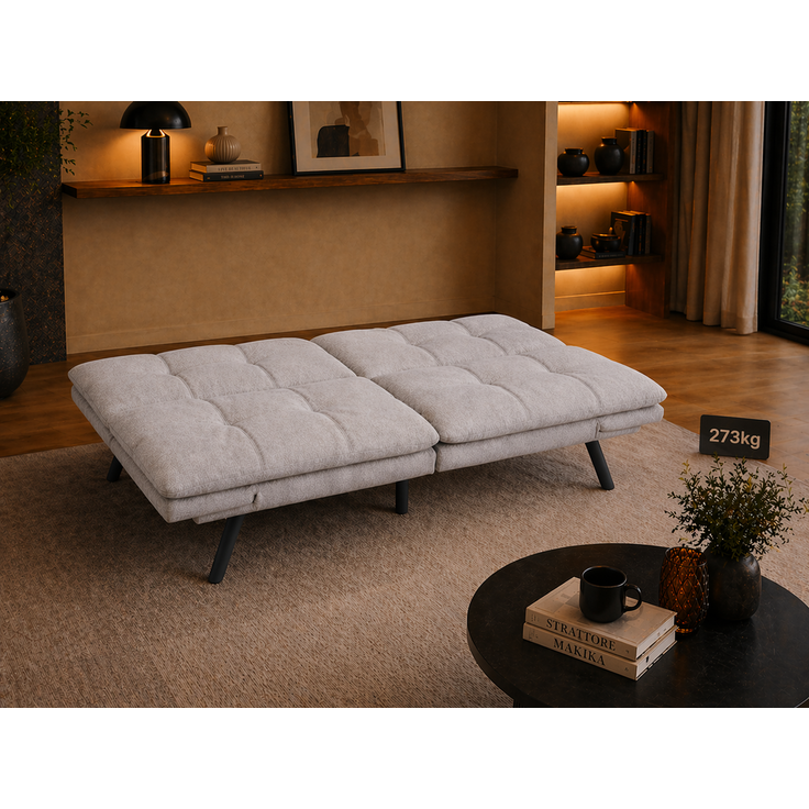 Makika 'Paul' 3-Sitzer Schlafsofa, Schaumstoff grau, 81 x 87 x 179 cm – Bild 5