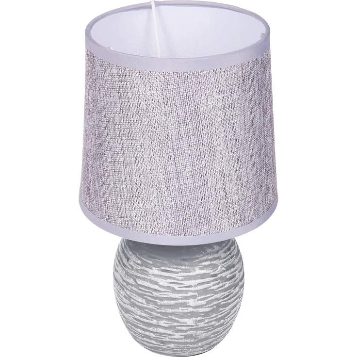 BRUBAKER Tischleuchte Designer Nachttischlampe Grau, Tischlampe, Ohne Leuchtmittel, Deko Nachttischlampen mit Keramikfuß - Modern - 1x oder 2er Set – Bild 7