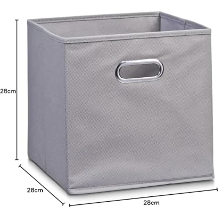 Kleine Aufbewahrungsbox mit Griff, Vlies - Grau – Bild 5
