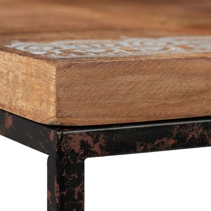 Beistelltisch 3er Set Mangoholz – Bild 7