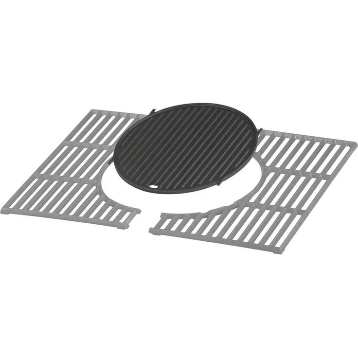 BBQ-Toro Grillplatte Gusseisen Grillplatte Ø 30 cm, Plancha Grillplatte für für Weber GBS, Kann direkt genutzt werden – Bild 3