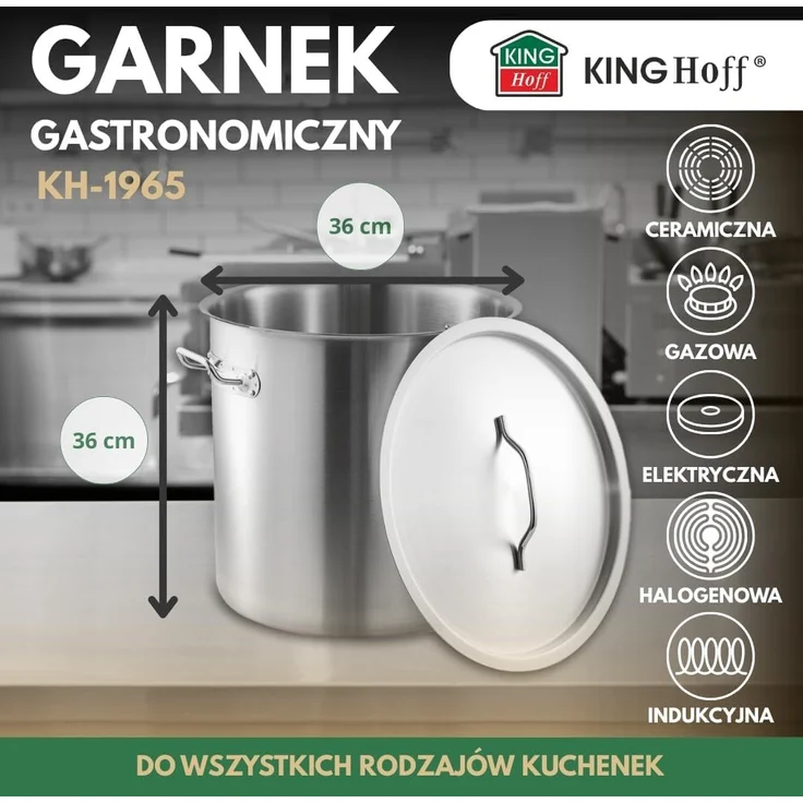 Kinghoff Kinghoff Gastronormtopf mit Deckel 36l KH1965 – Bild 1