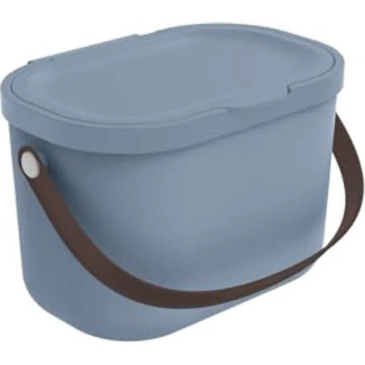 Rotho Babydesign Wickeltisch-Organizer YUMA- aus recyceltem Kunststoff, hygienisch & umweltfreundlich – mit Deckel & Tragegriff, blau 3,2 Liter