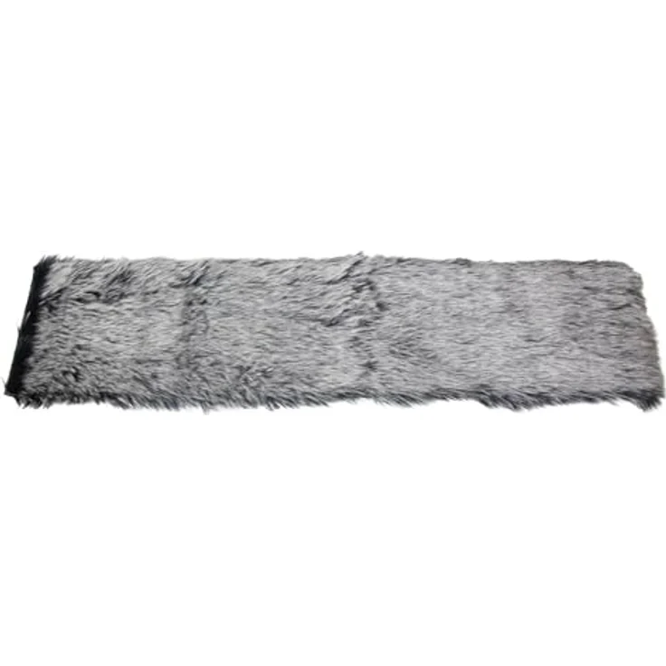 Tischläufer aus Kunstfell, schwarz / grau, 20x90 cm, Tischband, Mitteldecke – Bild 5