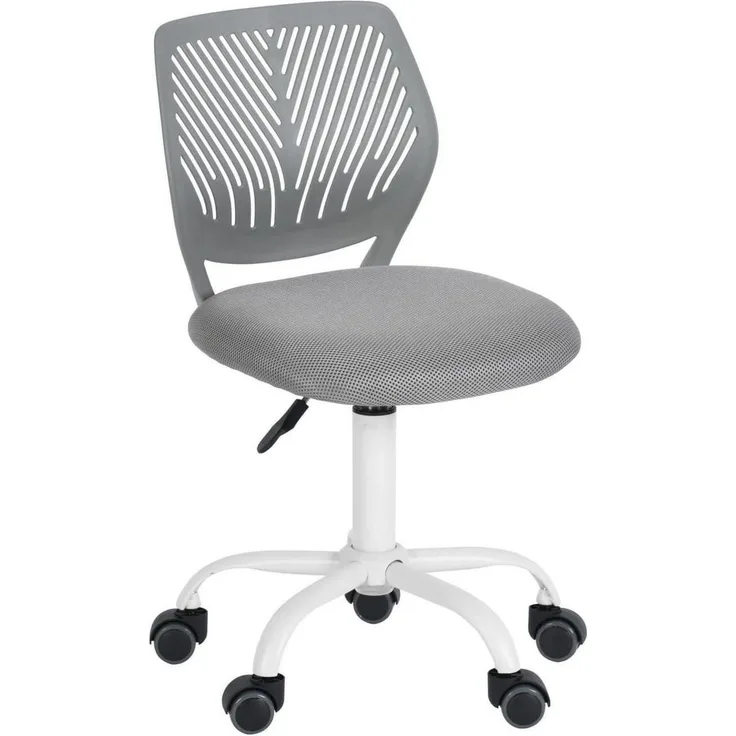 Schreibtischstuhl Ergonomisch Verstellbarer Drehstuhl Bürostuhl Stoff Grau