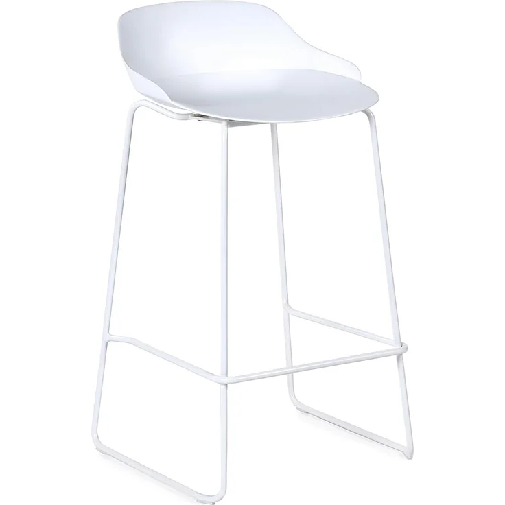 Julian Bowen 2er-Set Rocco-Hocker, Weiß, Polypropylen, 83 x 48 x 49 cm – Bild 5