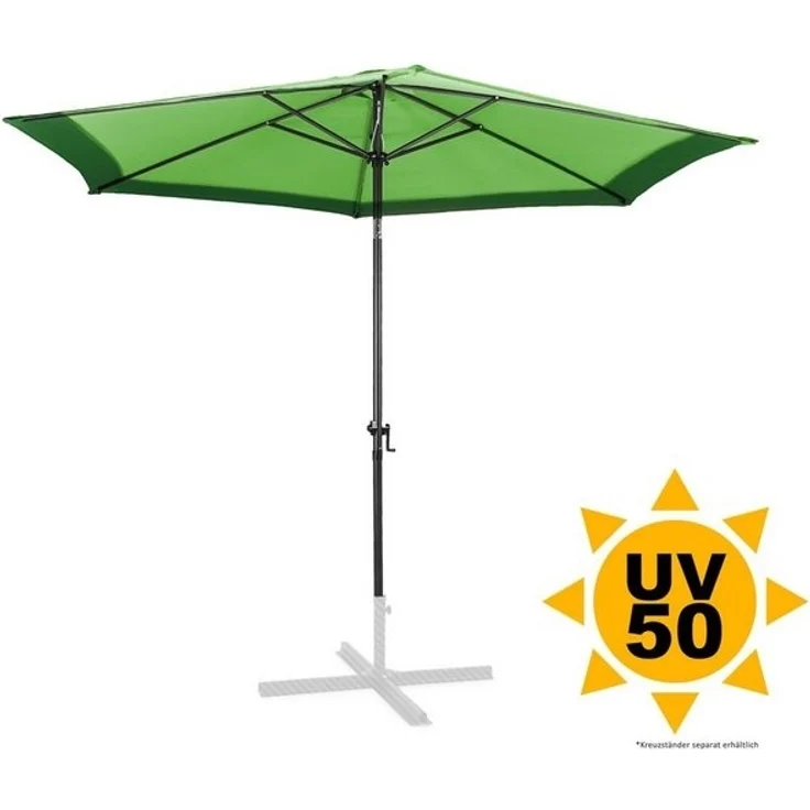 ONDIS24 Marktschirm Sonnenschirm 3 Meter Sonnenschutz mit Kurbel, mit Air-Vent & Knickgelenk – Bild 4