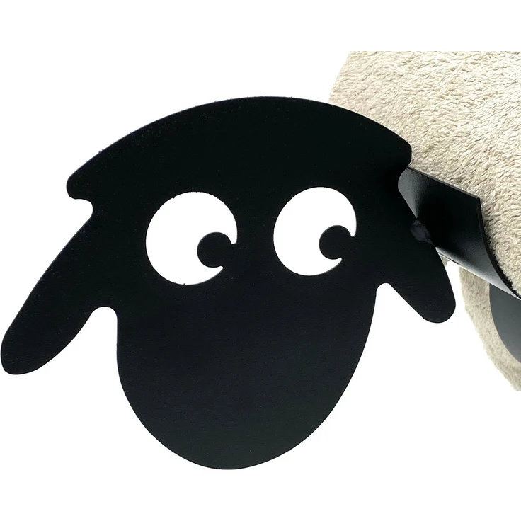 DanDiBo Handtuchhalter Handtuchhalter Schwarz Metall Stehend Schaf 3.0 Handtuchregal, Gäste Bad Gästehandtuchhalter – Bild 2