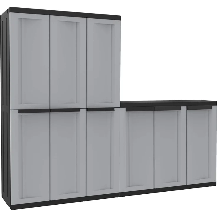 Kreher Mehrzweckschrank Dreitüriger Kunststoffschrank 'C-Twist' (groß) – Bild 5