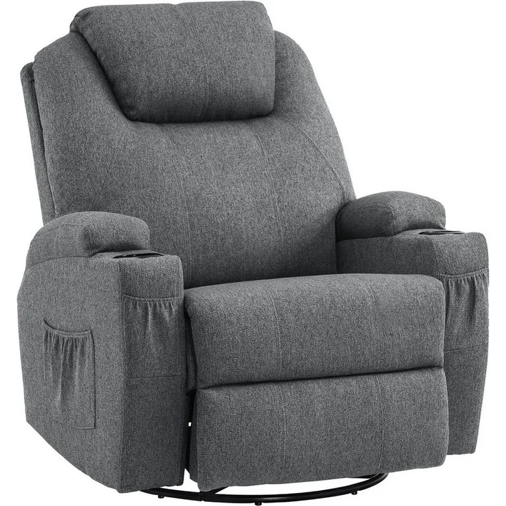 MCombo Relaxsessel MCombo manuell Massagesessel TV-Sessel Relaxsessel 7020, manuell, mit Heizung, 360° drehbar und schwenkbar, 100 × 92 × 109 cm – Bild 1