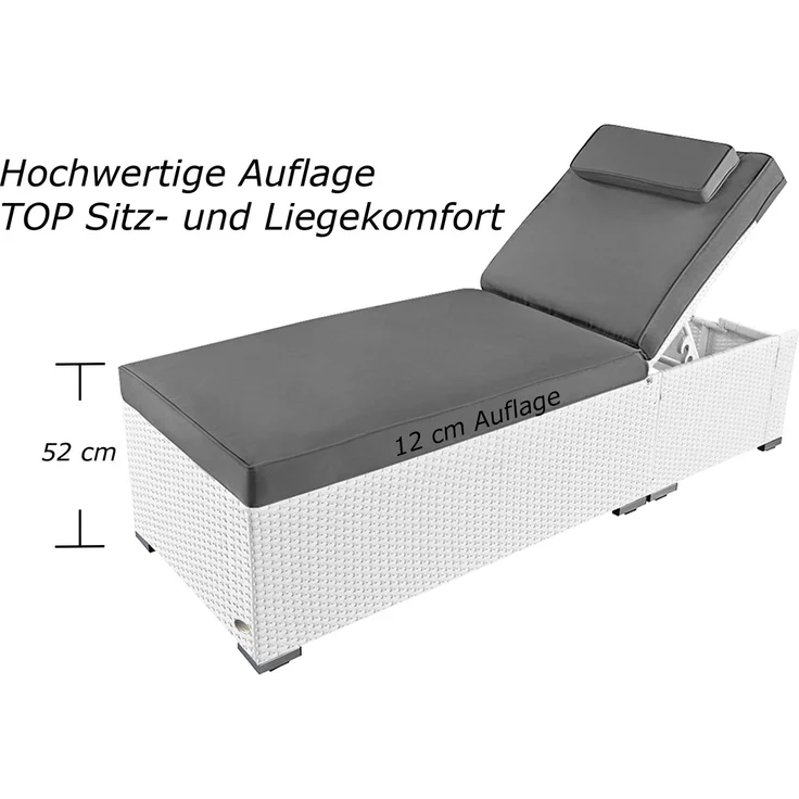 RS Trade Gartenliege Sonnenliege Verona High – Bild 5