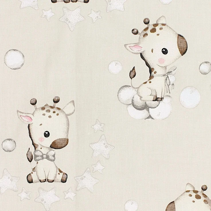 TupTam Baby Wickeltischauflage mit Baumwollbezug Gemustert, Farbe: Giraffe/Beige, Größe: 70x70 cm – Bild 3