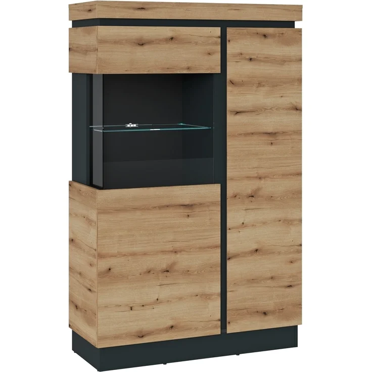 Wohnwand >Corte< (3-teilig) in Coast Evoke Eiche Dekor - 265x165x45 (BxHxT) – Bild 4