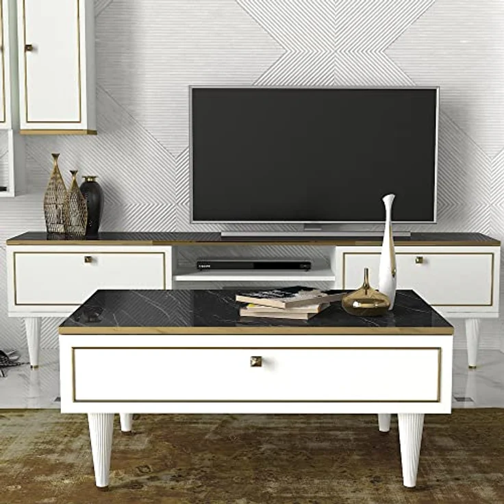 WELL HOME MOBILIARIO & DECORACIÓN Couchtisch für Wohnzimmer, 90x60x42,3 – Bild 3
