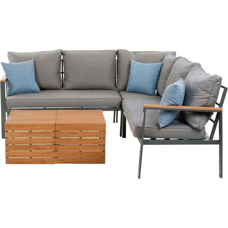 greemotion Lounge-Set Sofia, 4-teiliges Aluminium Gartenmöbel Ecksofa-Set mit Tischen – Bild 7