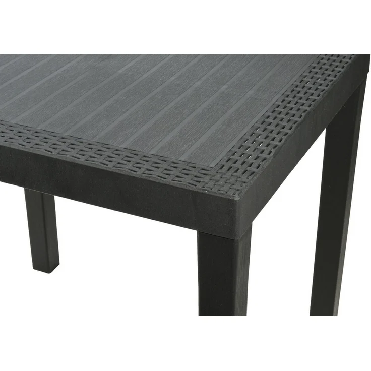Progarden Balkonset Gartenmöbel Terrassenmöbel Anthrazit 3 Tlg. Set, (Set, 3-tlg, Packung), Schwarz, Rattan Optik, 3tlg, Wetterfest – Bild 4