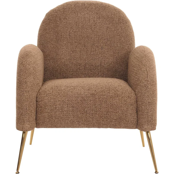 Lounge-Sessel HWC-N69, Cocktailsessel Sessel, Retro Nosagfederung Stoff/Textil Chenille ~ coffee – Bild 7