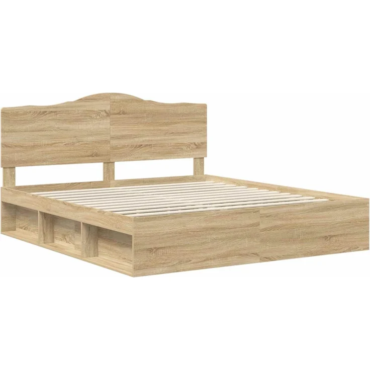 vidaXL Bettrahmen Sonoma 200 x 200 cm Massives Kiefernholz 3413265 – Bild 3