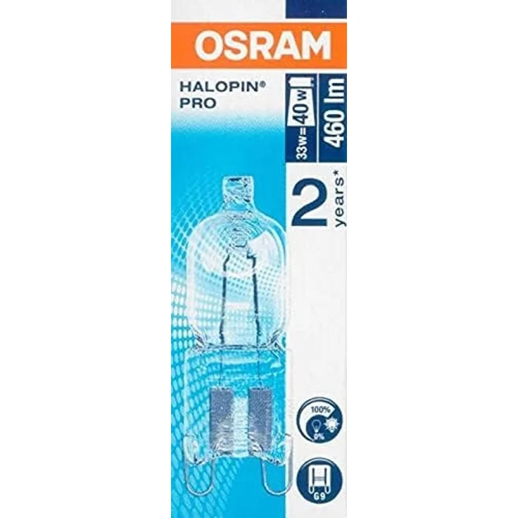 Osram HaloPin Halogen-Stecksockellampe, G9-Sockel, dimmbar, 33 Watt - Ersatz für 40 Watt, Warmweiß - 2700K, 2er-Pack – Bild 2