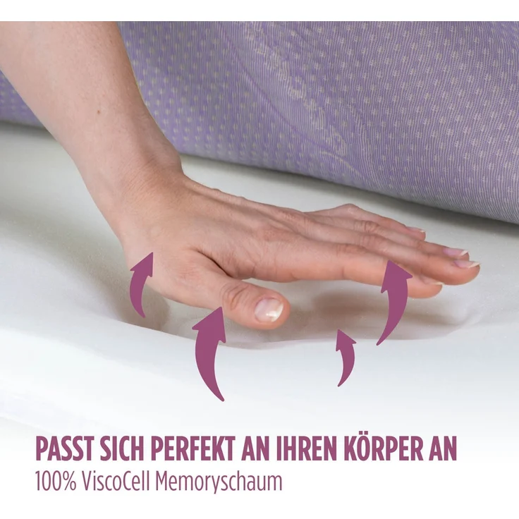 Matratzenauflage Erhöhen den Schlafkomfort mit ViscoCell Memory-Schaum Matratzenauflage Vitapur weiß (H 3.5 x T 200 x B 120 cm) – Bild 4