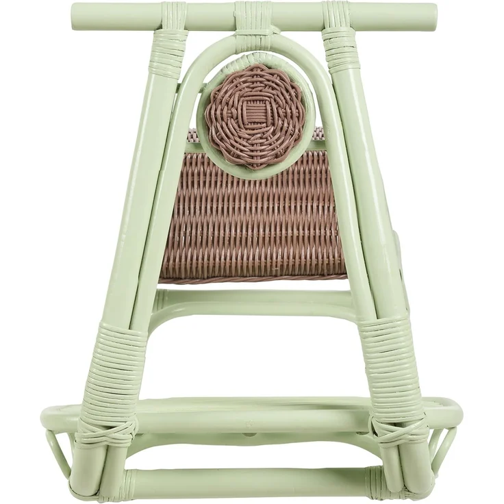 Kinder Schaukelstuhl Rattan hellgrün ASPRIA – Bild 4