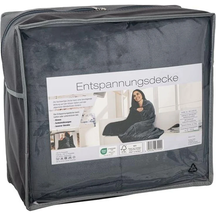 9 kg Gewichtsdecke | ca. 135 x 200 cm | Entspannungsdecke – schwere Bettdecke | Anti-Stress Decke | Therapiedecke | weicher Polyester-Fleece-Bezug – Bild 4