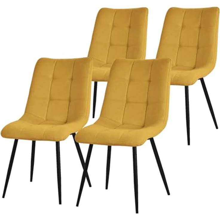 ML-DESIGN Stuhl Esszimmerstühle mit Rückenlehne moderne Design Lounge Küchenstühle (4 St), Polsterstuhl Esstischstühle 4er Set Küchenstuhl Polyester bis 120kg – Bild 2