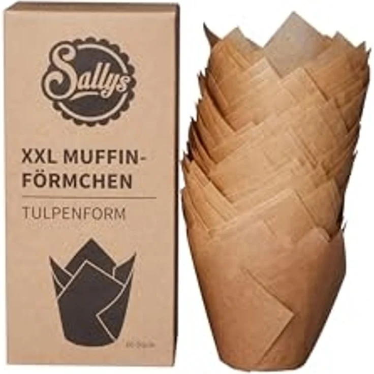 Sallys Muffinform Papier - Muffinförmchen Tulpenform, 60 Stück – Bild 3