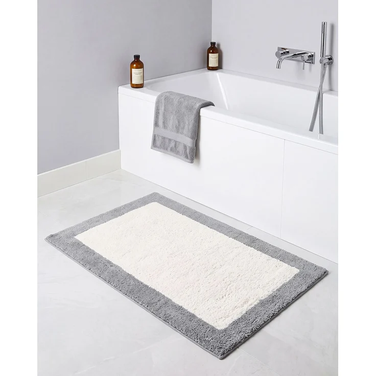 Badematte KABRI Grau Beige 60 x 90 cm Baumwolle – Bild 3