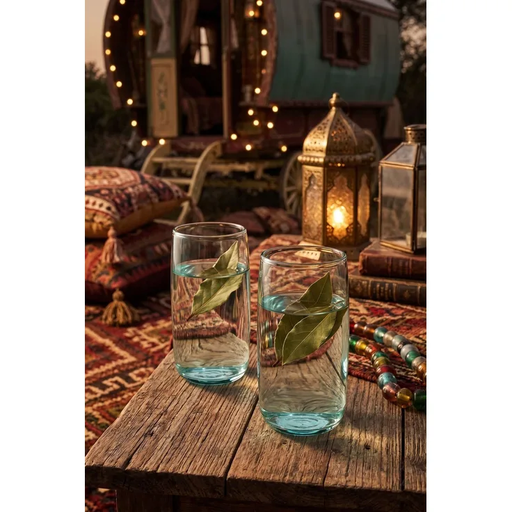 Hermia Concept 'PB-420805-Y' Gläser-Set (4-teilig), Transparent, 6,7 x 6,7 x 12,9 cm, 365 ml