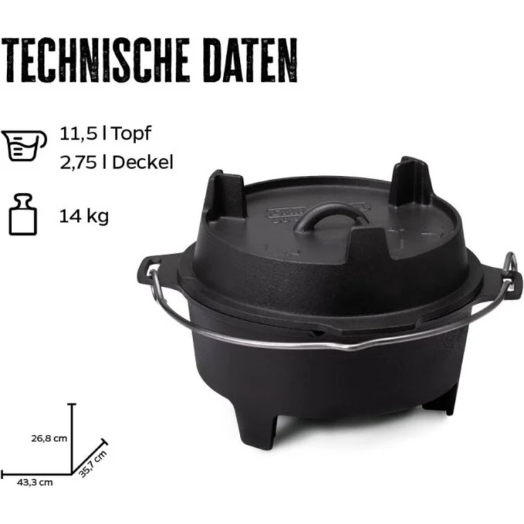 Grillfürst Dutch Oven BBQ Edition DO12 – Bild 2
