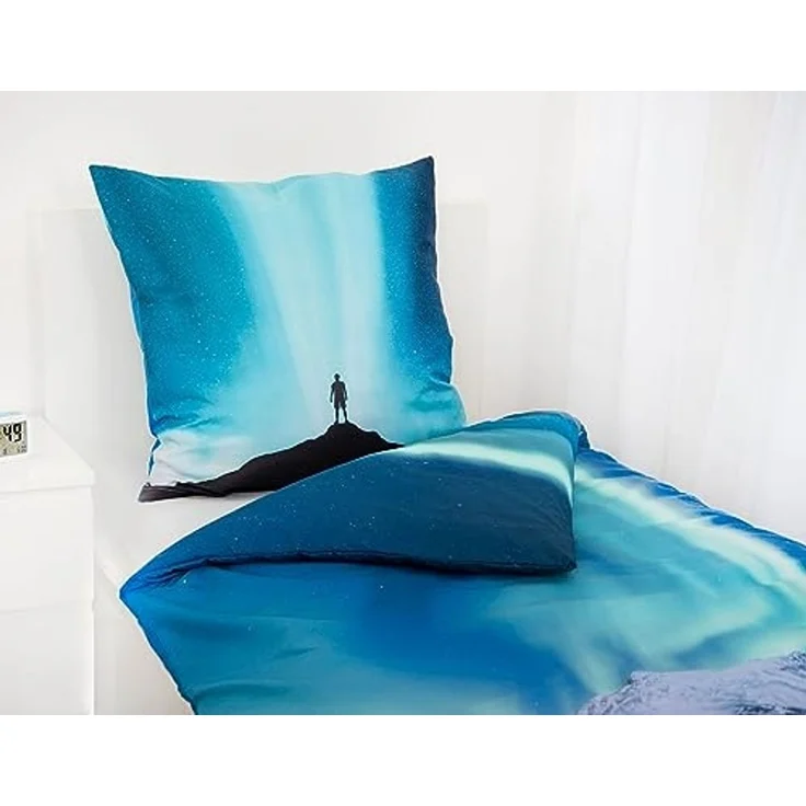 Herding Kinderbettwäsche Polarlichter Bettwäsche Set 2tlg. 135x200 cm 100% Microfaser – Bild 4