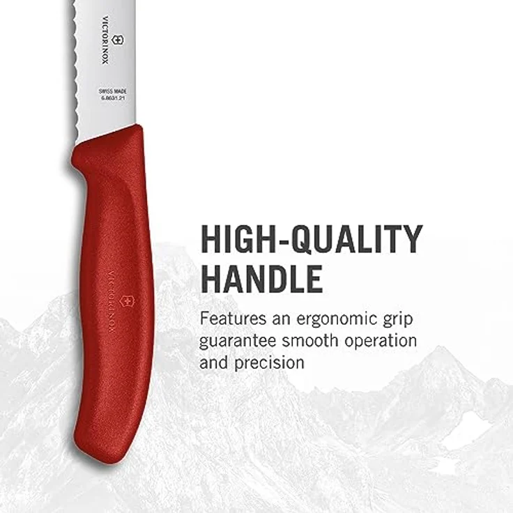 Victorinox Swiss Classic 21cm Brotmesser Wellenschliff rot – Bild 4