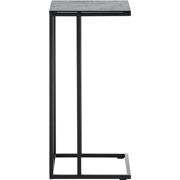 Beistelltisch >FARGO< in grau / schwarz, Metall / Glas - 40x70x35cm (BxHxT) – Bild 5