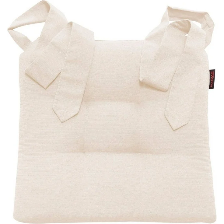 MAGMA Stuhlkissen Sitzkissen FINO Schleifenband Auflage - ca. 42cm x 46cm x 7cm - 2er Set beige – Bild 5