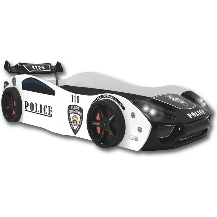 Autobett Kinderbett "Police" 90x200 inkl. Lattenrost