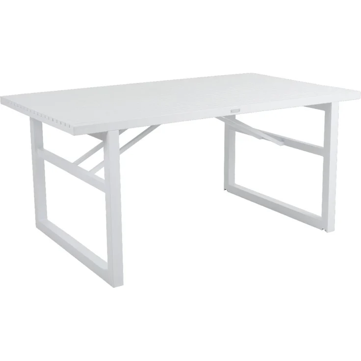 Gartenesstisch Vevi aus Aluminium, modern, weiß, 160x90 cm, für 4–6 Personen, Outdoor – Bild 1