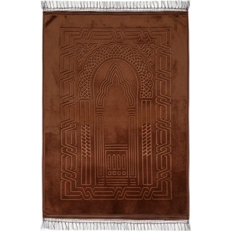 Gebetsteppich 120 x 80 cm - ideal als Geschenk Braun Motiv 4
