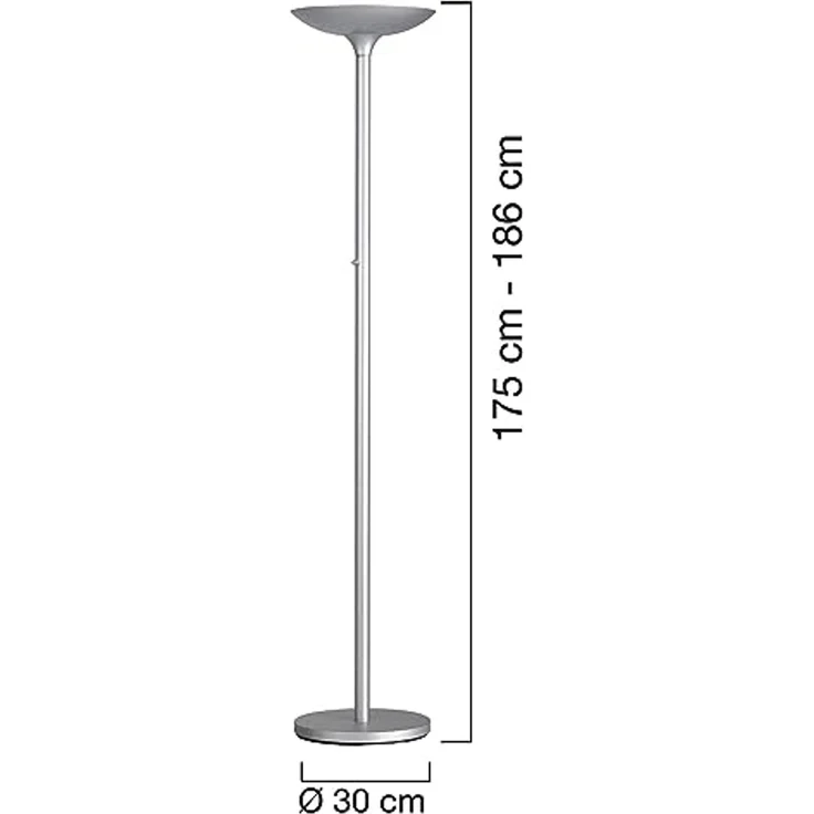Unilux Deckenfluter Varialux LED metallgrau – Bild 2