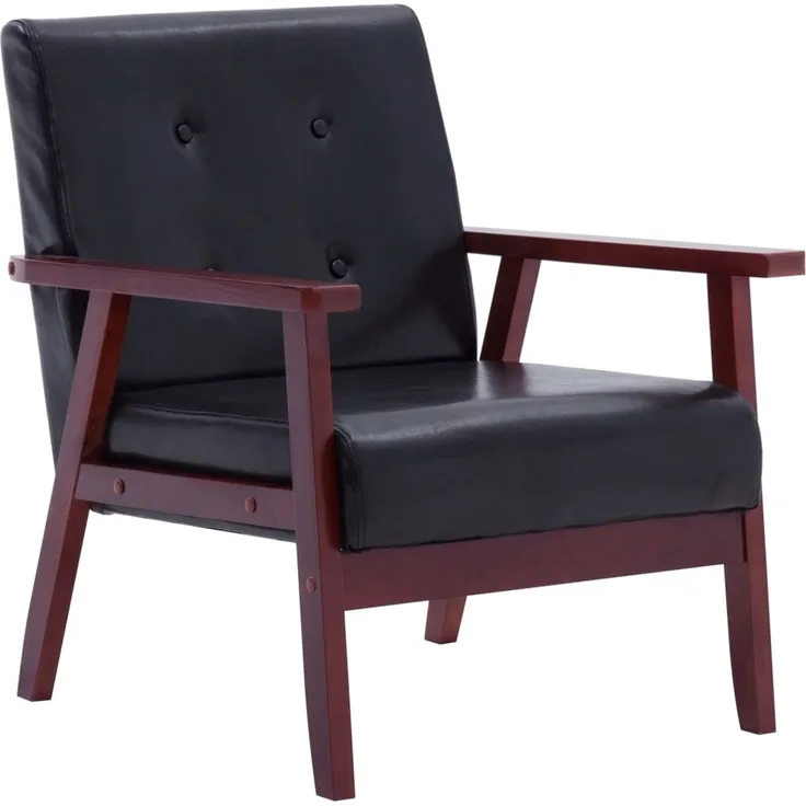 vidaXL Sessel Schwarz Kunstleder [248641]