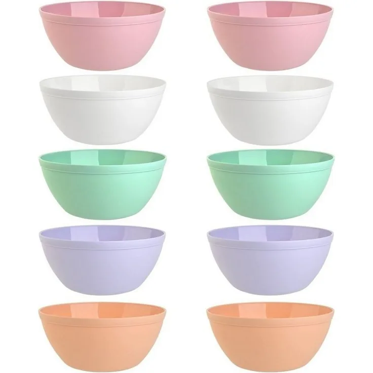 Engelland Müslischüssel Plastikschale, 900 ml, PP-Kunststoff (BPA-frei), (Vorteils-Set, 10-tlg), spülmaschinengeeignet, mikrowellengeeignet, Ø 16 cm, BPA-frei