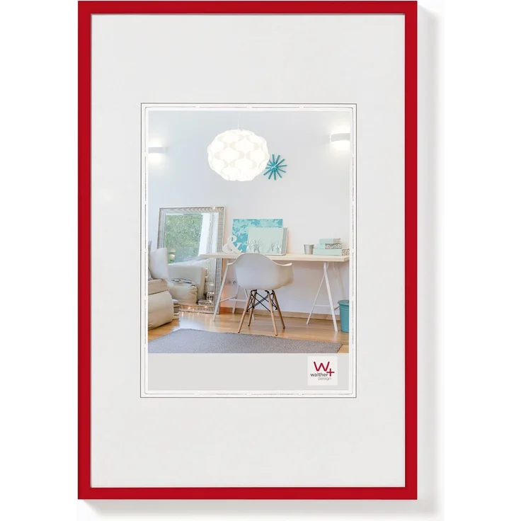 walther design Bilderrahmen rot 15 x 20 cm New Lifestyle Kunststoffrahmen KV520R