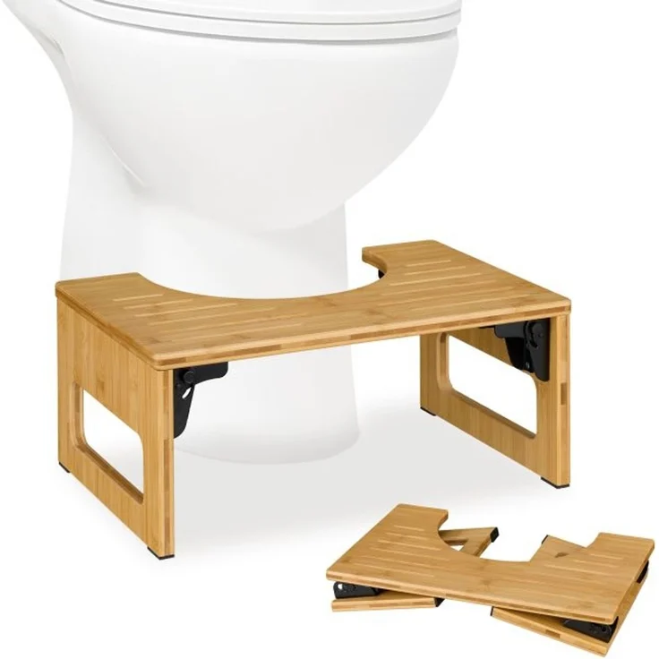 Klappbarer Toilettenhocker aus Bambus 10050294 – Bild 1