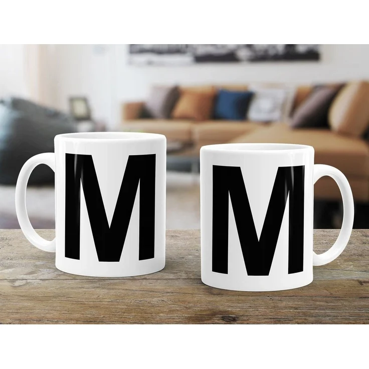 MoonWorks Tasse Kaffee-Tasse Buchstaben Buchstabe Arial Bold glänzend Kaffeetasse Teetasse Keramiktasse MoonWorks®, Keramik – Bild 2