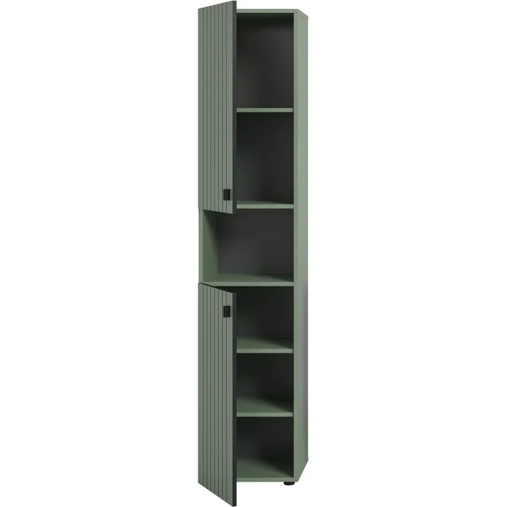 Garderobenschrank (B/H/T: 40x192x37 cm) in Smoke Green Nachbildung – Bild 3