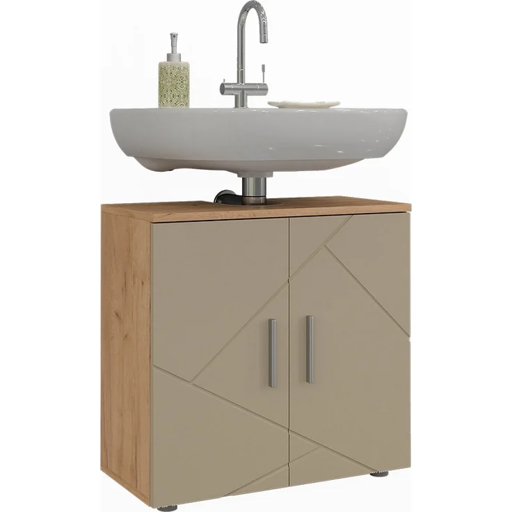 Waschbeckenunterschrank Irma Goldkraft Eiche 60 x 59 cm Vicco – Bild 5