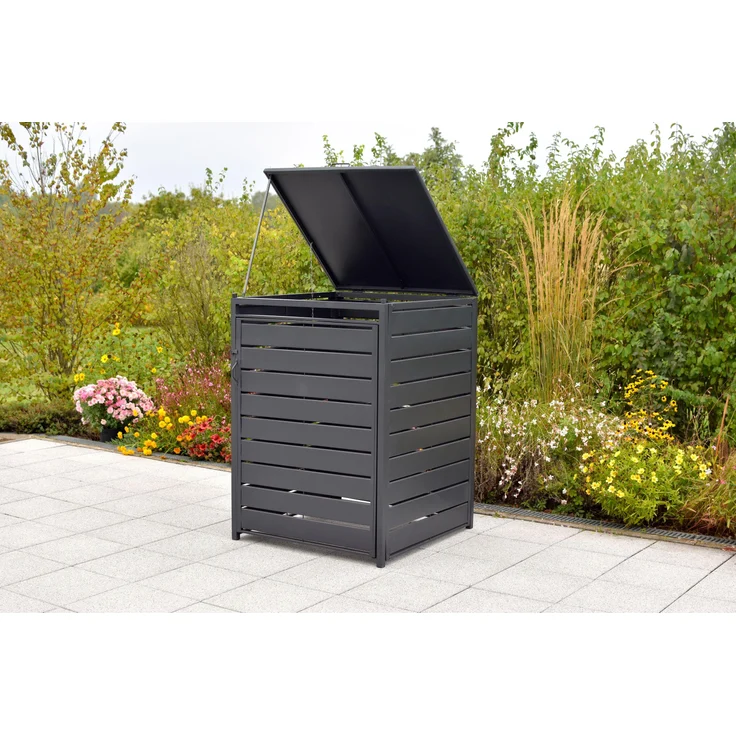 Mülltonnenabdeckung Basis, 240 Litern, Aluminium/Stahl
