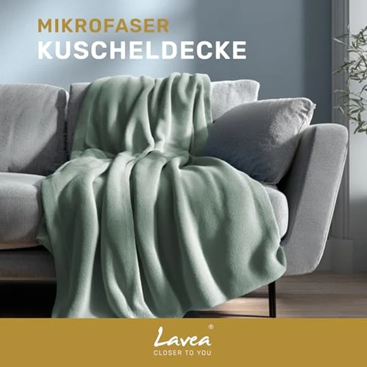 Wohndecke Kuscheldecke, Fleecedecke, Wolldecke flauschig und weich, Lavea, Sofadecke, Atmungsaktiv & Hautfreundlich, Decke – Bild 2